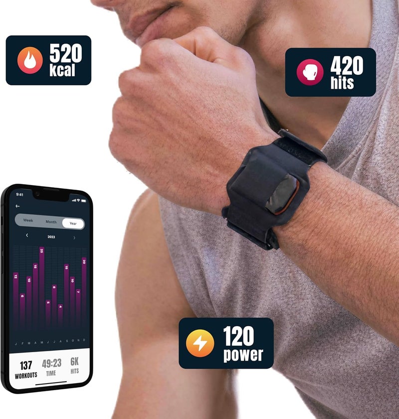 PunchLab Bluetooth Sensors Punch Tracker for Heavy Bag & Shadow Boxing, Fits Hanging & Standing Bags, Ideal for Beginners & Pro Boxers, Track Power, Count & Progress, Works with App - Image 2